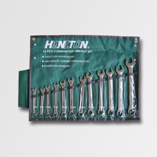 Očkoplochý klíč HONITON HG11512, Sada očkoplochých klíčů 12dílů v textilním obalu