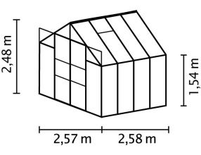 skleník VITAVIA URANUS 6700 PC 6 mm černý LG3569 (7)
