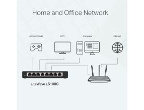 Switch TP-Link LS108G 8x GLan, kov (3)