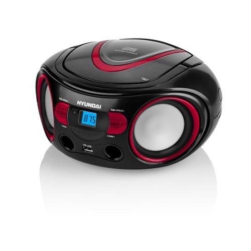 Rádio s CD HYUNDAI Radiopřijímač Hyundai TRC 533 AU3BR s CD/MP3/USB, černá/červená