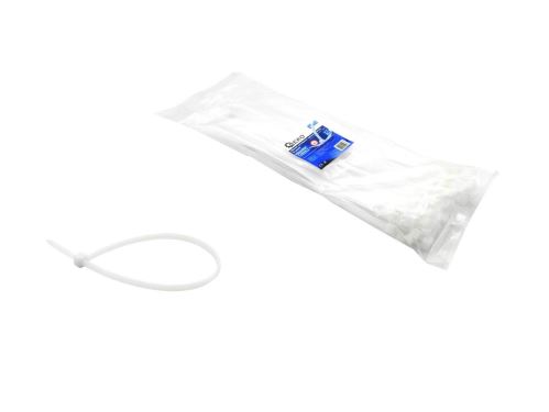 Stahovací pásky bílé s UV filtrem, 200x2.5mm, 100ks GEKO