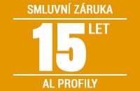 Služba ZÁRUKA 15 LET na AL profily viz záruční list – smluvní prodloužená záruka