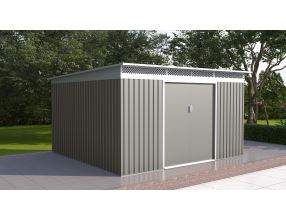 Zahradní domek G21 GRAH 1132 - 340 x 333 cm, metalický šedý (4)
