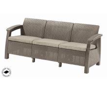 Zahradní nábytek Keter Corfu love seat max třísedačková pohovka cappuccino