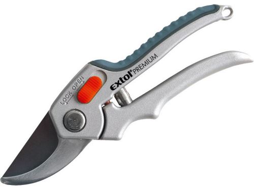Jednoruční nůžky EXTOL PREMIUM nůžky zahradnické, 215mm, na stříhání větví a rostlin do průměru 20mm, HCS, 8872120