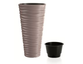 Květináč Prosperplast SAND SLIM mocca 34,9 cm