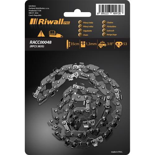 Riwall PRO Pilový řetěz 3/8" 1,3mm ( lišta 14" ) 53 článků