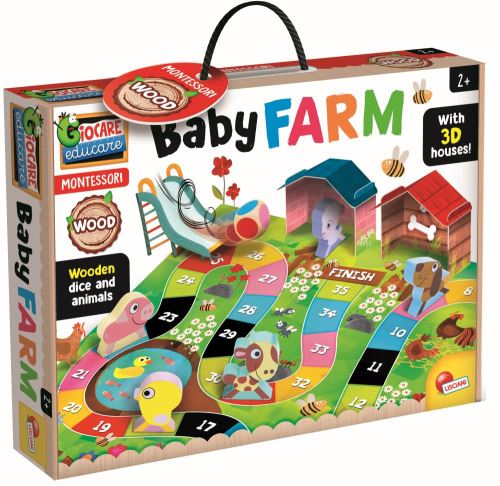Hra Liscianigioch Montessori Baby - Dřevěná farma