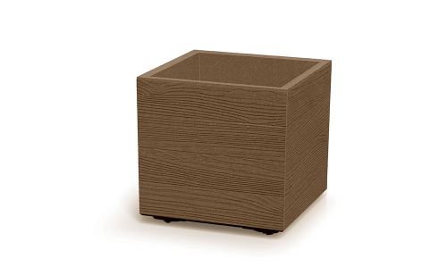 Květináč Prosperplast MADERA SQUARE eco wood 38,5 cm naturo