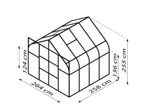 skleník VITAVIA DIANA 6700 PC 4 mm černý LG4217 (2)