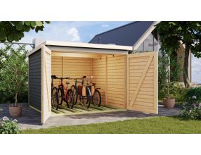 dřevěná garáž KARIBU FAHRRADGARAGE 4 (12485) terragrau LG5026 dřevěná garáž KARIBU FAHRRADGARAGE 4 (12485) terragrau LG5026