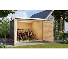 dřevěná garáž KARIBU FAHRRADGARAGE 4 (12485) terragrau LG5026