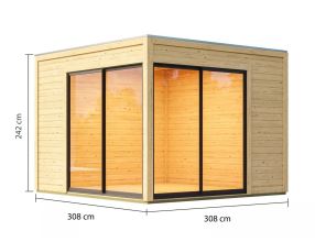 dřevěný domek KARIBU DICE 3 (50551) natur LG4846 (1)