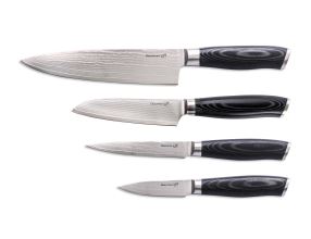 Sada nožů G21 Gourmet Damascus v bambusovém bloku 4 ks + brusný kámen (1)