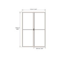 Palram Dveře s moskytiérou pro Torino 3 x 4,25 (antracit)