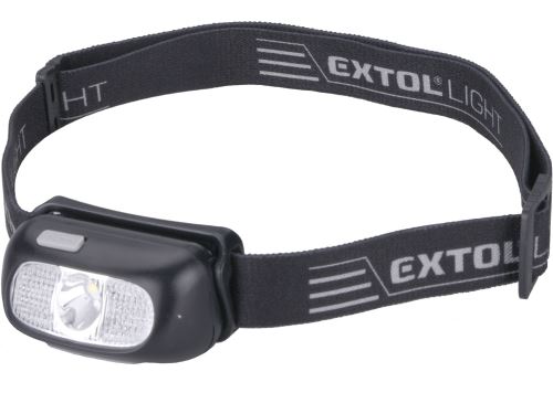 EXTOL LIGHT čelovka 130lm CREE XPG, USB nabíjení, dosvit 40m, 5W CREE XPG LED, 43181