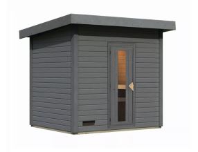 finská sauna KARIBU HYTTI 3 (97711) terragrau LG4147 (1)