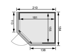 finská sauna KARIBU AMELIA 1 (66747)  LG3045 (3)