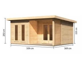 dřevěný domek KARIBU RADEBURG 5 (31490) natur LG3951 (1)