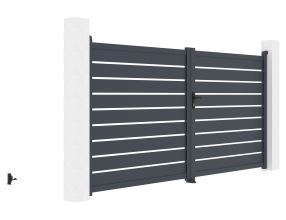 Brána G21 Reno 350x176 cm dvoukřídlá, antracitová (3)