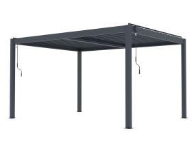 Bioklimatická pergola G21 Austin Premium 4x3 m, antracitová hliníková