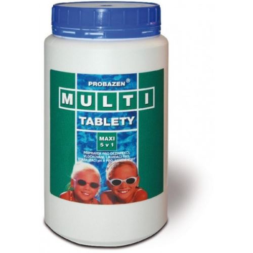 Bazénová chemie V-GARDEN Multi tablety maxi 5 v 1 PE dóza 1 kg