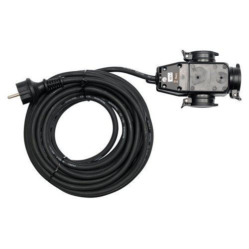 Prodlužovací kabel YATO Prodlužovací kabel s gumovou izolací, 10m, 3 zásuvky, YT-8116