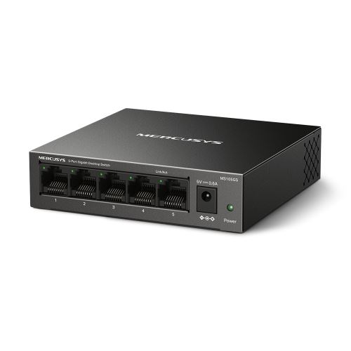 Switch TP-Link Mercusys MS105GS 5x GLAN, kov