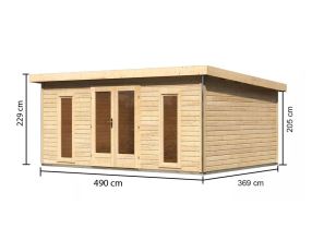dřevěný domek KARIBU RADEBURG 4 (31479) natur LG3949 (1)