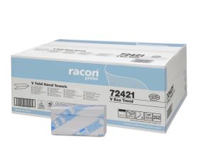 Ručníky Celtex V Eco papírové skládané, 3150ks, bílo/zelené, 15x210ks