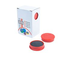 Magnety ARTA průměr 30mm, červené (10ks v balení)