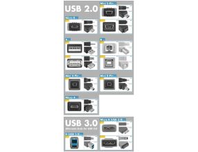 Kabel PremiumCord USB 2.0 A-B pro tiskárny 1m, černý (5)