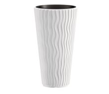 Květináč Prosperplast SANDY SLIM bílý 29,7 cm