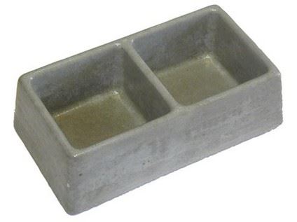miska dvoumiska čtverce 245x135x75mm beton   (86)