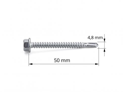vrut do železa TEX 4,8 x 50 mm šestihranná hlava LG5563