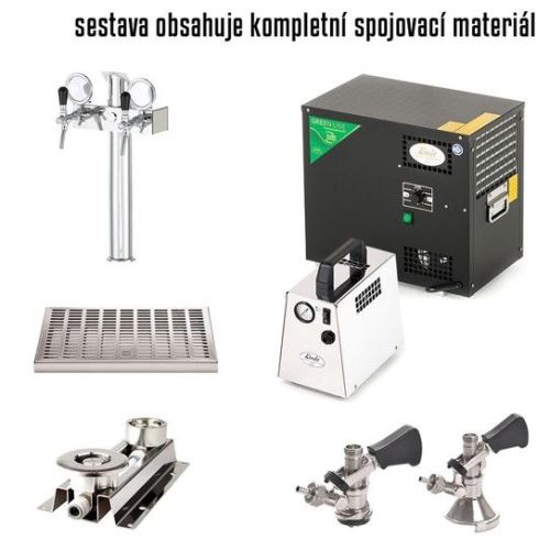 LINDR AS-40 Green Line 2xchl. smyčka, stojan Lindr T 2xkoh., vzduch.kompresor LINDR 15