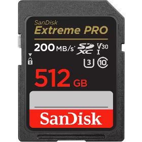 Paměťová karta SANDISK Extreme PRO SDXC 512GB