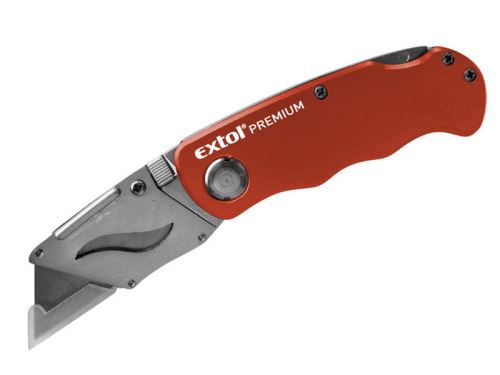 Pracovní nůž EXTOL PREMIUM 8855000, nůž zavírací s výměnným břitem, 19 mm, 5ks náhradních břitů