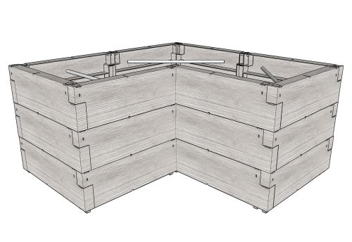vyvýšený záhon JUWEL TIMBER ERGOLINE L LG3176