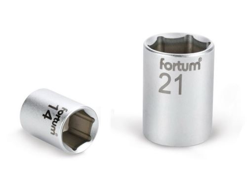 Nástrčná hlavice FORTUM hlavice nástrčná, 1/2, 21mm, L 38mm, 61CrV5, 4700421