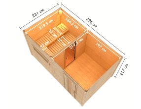 finská sauna KARIBU HYTTI 6 (123) natur LG4504 (2)