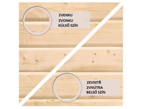 dřevěný domek KARIBU RADEBURG 2 + přístavek 330 cm včetně zadní stěny (31482) natur LG3932 (7)