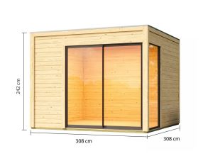 dřevěný domek KARIBU DICE 1 (50548) natur LG4847 (1)