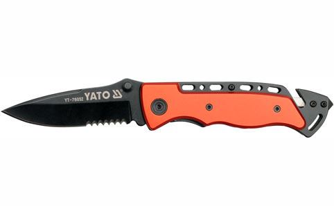 Pracovní nůž YATO Nůž kapesní s pojistkou černý, YT-76052