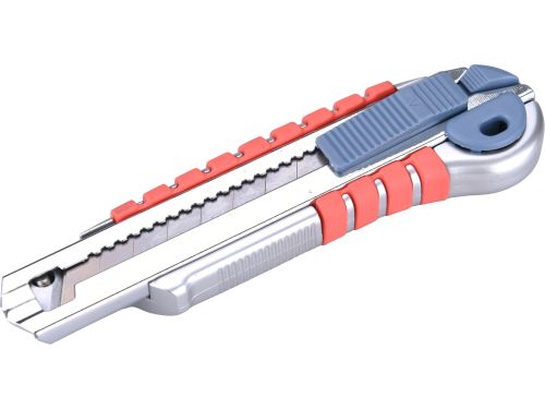 EXTOL PREMIUM nůž ulamovací s kovovou výstuhou a zásobníkem, 18mm Auto-lock, 8855015