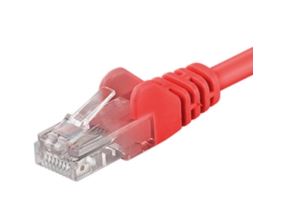 Patch kabel UTP Cat 6, 0,5m - červený