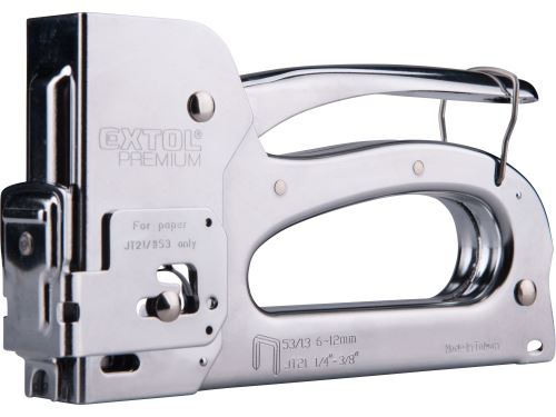 EXTOL PREMIUM pistole sponkovací 3funkční, 6-12mm, včetně 100ks spon, 8851105