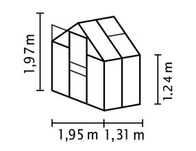 skleník VITAVIA VENUS 2500 PC 6 mm černý LG4128 (4)