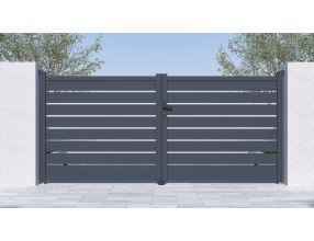 Brána G21 Reno 350x158 cm dvoukřídlá, antracitová (4)