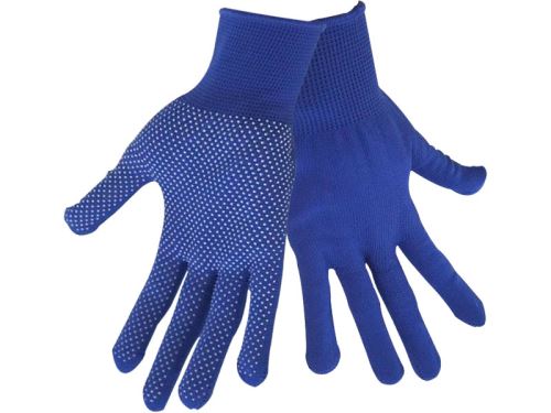 Pracovní rukavice EXTOL CRAFT rukavice z polyesteru s PVC terčíky na dlani, velikost 8, 99713